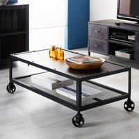Product photograph of Metalica Industrial Style Black Cart Coffee Table from Choice Furniture Superstore