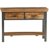 Product photograph of Metropolis Industrial 2 Drawer Console Table from Choice Furniture Superstore