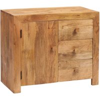 Product photograph of Dakota Light Mango Wood Small 1 Door Sideboard from Choice Furniture Superstore