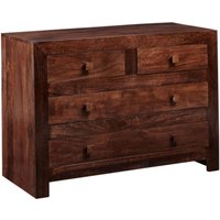 Product photograph of Dakota Dark Mango Wood 2 2 Drawer Chest from Choice Furniture Superstore