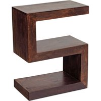 Product photograph of Dakota Dark Mango Wood S Shelving Unit from Choice Furniture Superstore