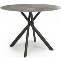 Product photograph of Avesta Grey Marble Effect 100cm Round Dining Table from Choice Furniture Superstore