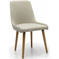Product photograph of 2 X Capri Flax Natural Fabric Dining Chair from Choice Furniture Superstore
