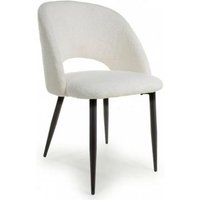 Product photograph of 2 X Atlanta Boucle White Dining Chair from Choice Furniture Superstore