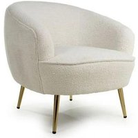 Product photograph of Lucia Boucle Vanilla White Tub Chair from Choice Furniture Superstore