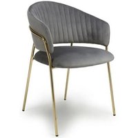 Product photograph of 2 X Maya Brushed Grey Velvet Dining Chair from Choice Furniture Superstore