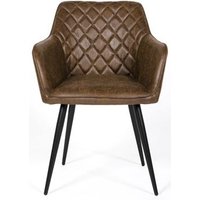 Product photograph of 2 X Charlie Brown Faux Leather Dining Chair from Choice Furniture Superstore