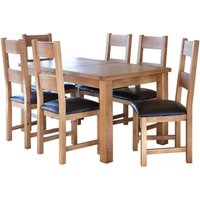 Product photograph of Hampshire Oak 6-8 Seater Extending Dining Table from Choice Furniture Superstore