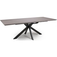 Product photograph of Manhattan Grey 6-8 Seater Extending Dining Table With Black Spider Legs Base from Choice Furniture Superstore
