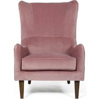 Product photograph of Freya Pink Fabric Winged Back Accent Chair from Choice Furniture Superstore