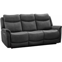 Product photograph of Arizona Grey Fabric 3 Seater Electric Recliner Sofa from Choice Furniture Superstore