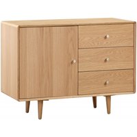 Product photograph of Jenson Oak 100cm Small 1 Door Sideboard from Choice Furniture Superstore