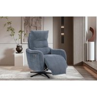Product photograph of Apollo Blue Swivel Power Recliner Chair from Choice Furniture Superstore