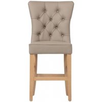 Product photograph of 2 X Eaton Taupe Faux Leather Counter Chair from Choice Furniture Superstore