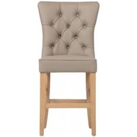 Product photograph of Eaton Taupe Faux Leather Counter Chair Sold In Pairs from Choice Furniture Superstore