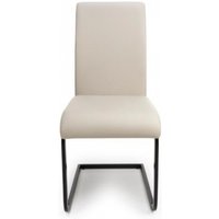 Product photograph of 2 X Loft Taupe Faux Leather Cantilever Dining Chair from Choice Furniture Superstore