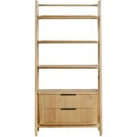 Product photograph of Vermont Oak Effect 2 Drawer Bookcase from Choice Furniture Superstore