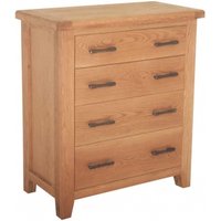 Product photograph of Hampshire Oak 4 Drawer Chest from Choice Furniture Superstore