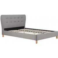 Product photograph of Stockholm Grey Fabric Bed - Sizes Available from Choice Furniture Superstore