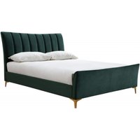 Product photograph of Clover Green Velvet Fabric Bed - Sizes Available from Choice Furniture Superstore