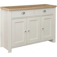 Product photograph of Highgate Cream And Oak Effect Small Sideboard - 3 Doors from Choice Furniture Superstore