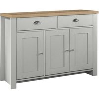 Product photograph of Highgate Grey And Oak Effect Small Sideboard - 3 Doors from Choice Furniture Superstore