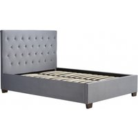 Product photograph of Cologne Grey Velvet Fabric Bed - Sizes Available from Choice Furniture Superstore