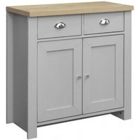 Product photograph of Highgate Grey And Oak Effect Small Sideboard - 2 Doors from Choice Furniture Superstore