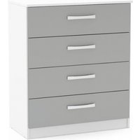 Product photograph of Lynx White And Grey Chest - 4 Drawers from Choice Furniture Superstore
