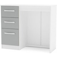 Product photograph of Lynx White 3 Drawer Single Dressing Table from Choice Furniture Superstore