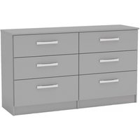 Product photograph of Lynx 6 Drawer Large Chest - Comes In Grey Black And White Options from Choice Furniture Superstore