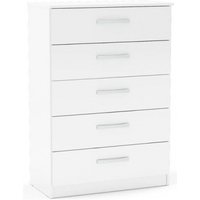 Product photograph of Lynx White 5 Drawer Chest from Choice Furniture Superstore