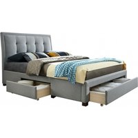 Product photograph of Shelby Grey Fabric Bed - Sizes Available from Choice Furniture Superstore