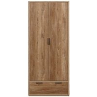 Product photograph of Birlea Stockwell Oak 2 Door 1 Drawer Wardrobe from Choice Furniture Superstore