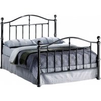 Product photograph of Victoria Black Nickel Metal Bed Frame - Sizes Available from Choice Furniture Superstore