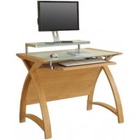 Product photograph of Jual Curve Oak Computer Desk Pc201 900 from Choice Furniture Superstore
