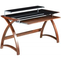 Product photograph of Jual Curve Walnut Computer Desk Pc201 1300 from Choice Furniture Superstore
