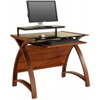 Product photograph of Jual Curve Walnut Computer Desk Pc201 900 from Choice Furniture Superstore
