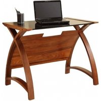 Product photograph of Jual Curve Walnut Laptop Table Pc201 900lt from Choice Furniture Superstore