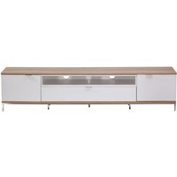 Product photograph of Alphason Chaplin White And Oak 200cm Tv Cabinet - Adch2000-wht from Choice Furniture Superstore