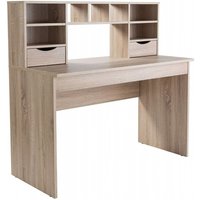 Product photograph of Alphason Albion Light Oak Workstation - Aw2120 from Choice Furniture Superstore