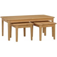 Product photograph of Modena Oak Nest Of 3 Coffee Tables from Choice Furniture Superstore