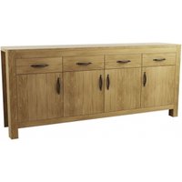 Product photograph of Sanford Oak 4 Door 4 Drawer Wide Sideboard from Choice Furniture Superstore