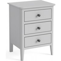 Product photograph of Capri Silver Grey Bedside Cabinet - 3 Drawers from Choice Furniture Superstore