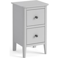 Product photograph of Stowe Grey 2 Drawer Narrow Bedside Cabinet from Choice Furniture Superstore