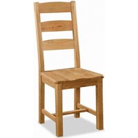 Product photograph of 2 X Salibury Premium Oak Ladder Back Dining Chair from Choice Furniture Superstore