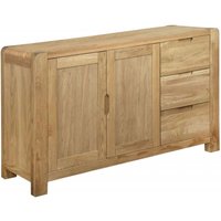 Product photograph of Bergen Oak 140cm Medium 2 Door Sideboard from Choice Furniture Superstore