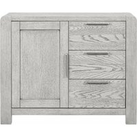 Product photograph of Amsterdam Grey Washed Oak Small Sideboard from Choice Furniture Superstore