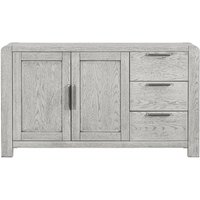 Product photograph of Amsterdam Grey Washed Oak 140cm Medium Sideboard - 2 Doors from Choice Furniture Superstore