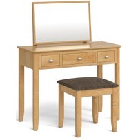 Product photograph of Bath Oak Dressing Table Set from Choice Furniture Superstore